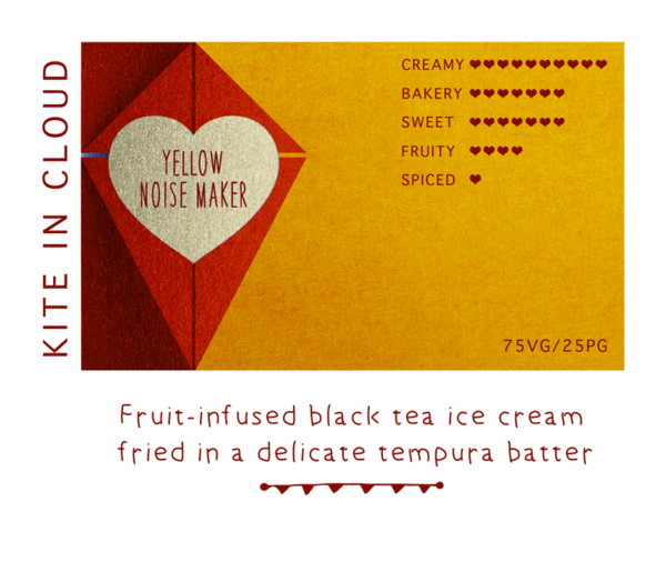 Kite in Cloud - Yellow Noise Maker Flavored Synthetic Nicotine Solution
